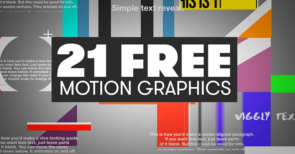 Free Motion Graphic Templates